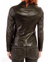 Women Genuine Leather Blazer Coat WB 09